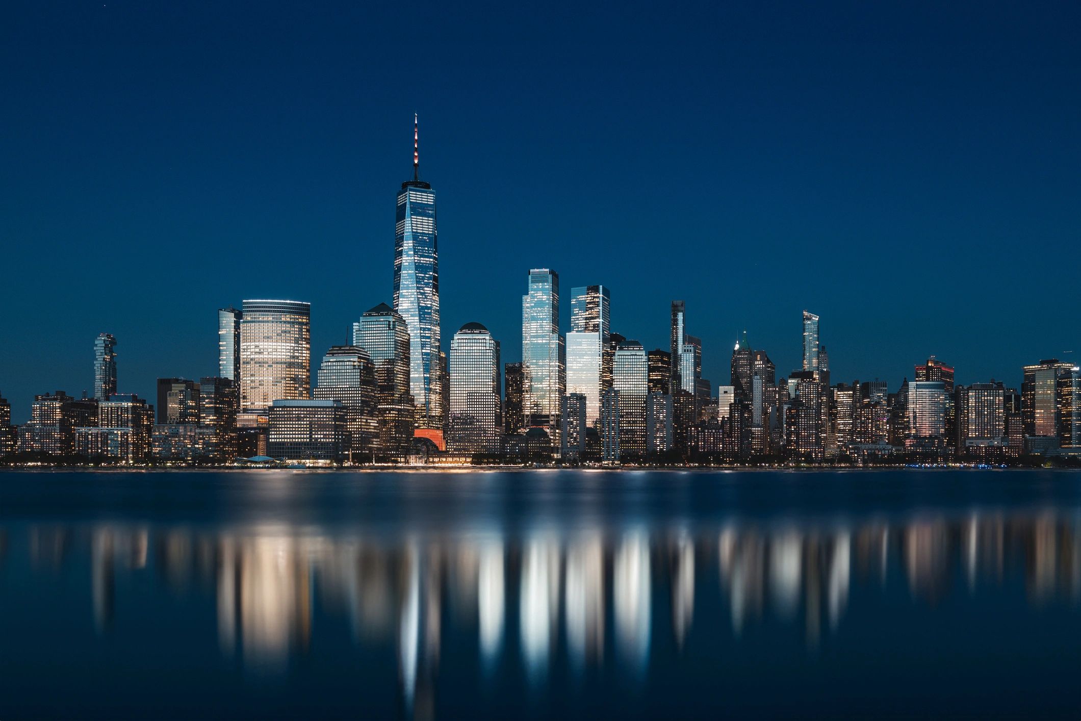 City skyline at night